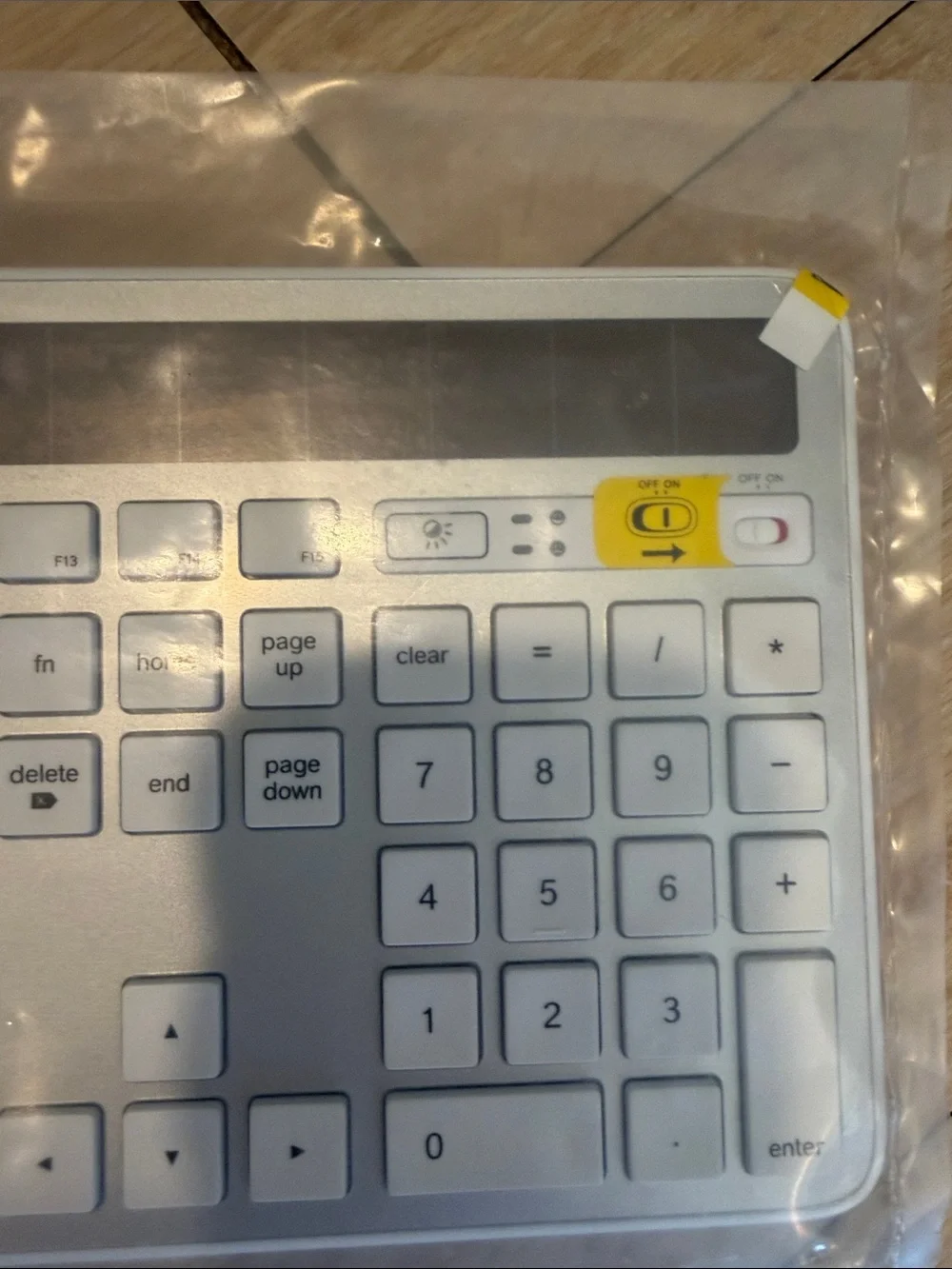 Logitech White and Silver Slim Wireless Keyboard with Numeric Keypad